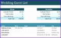 8 Wedding Guest Template Excel