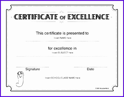 here certificate excellence c to the document 436341