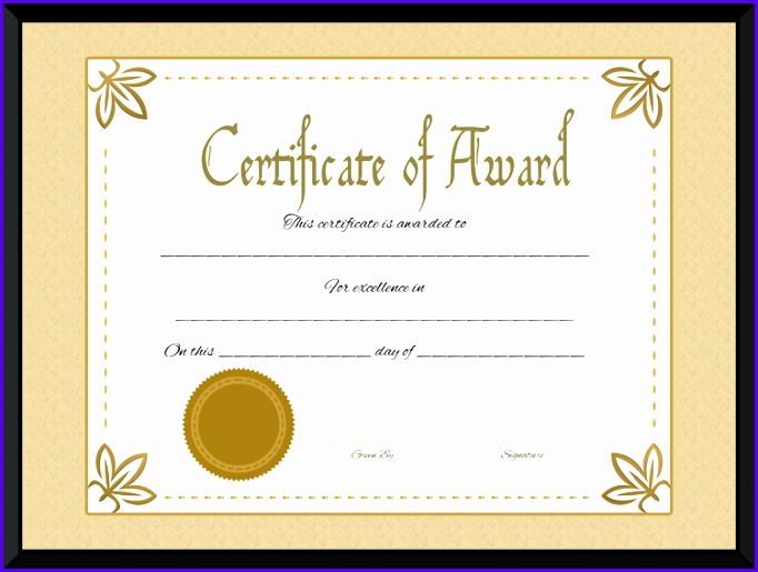 Download options for Award Certificate of Excellence Template 682515