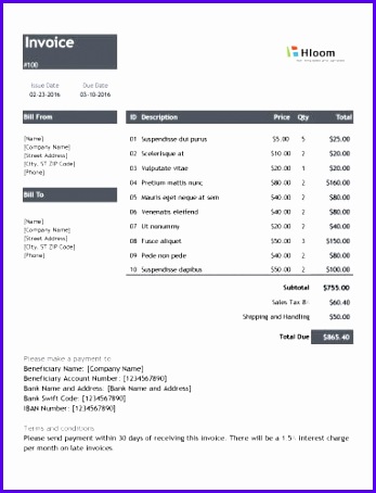 Double Trouble Invoice Template Excel 347454