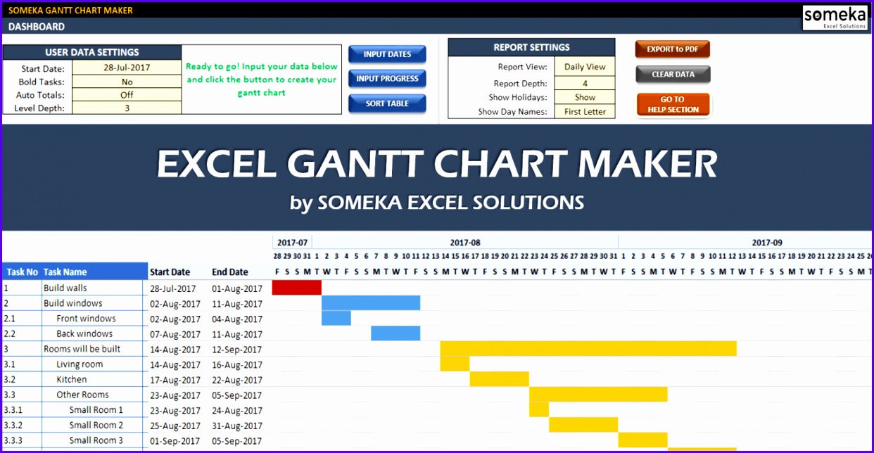 Excel Gantt Chart Maker Template Someka Cover