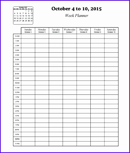 weekly hourly planner weekly schedule hourly weekly hourly schedule excel template 532625