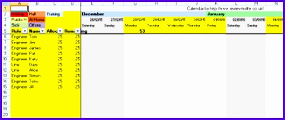 2016 2017 staff holiday Excel planner and one page calendar 409172