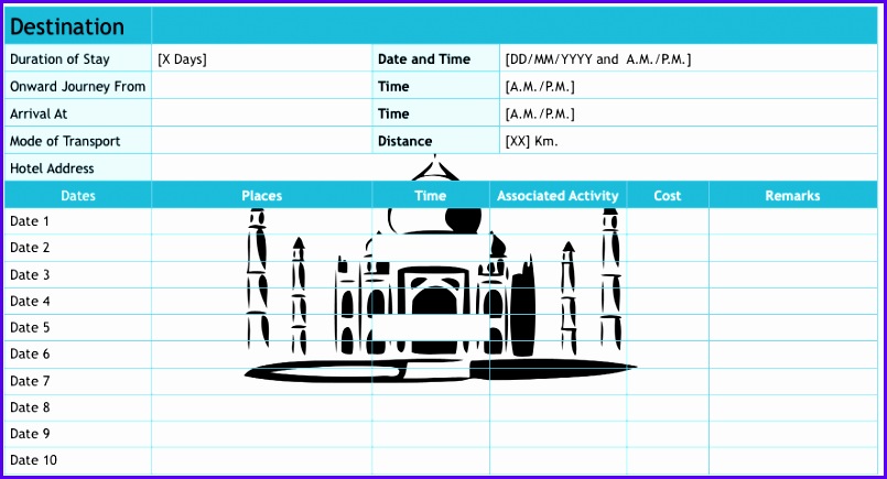 3 Itinerary Template From Microsoft 2 805435
