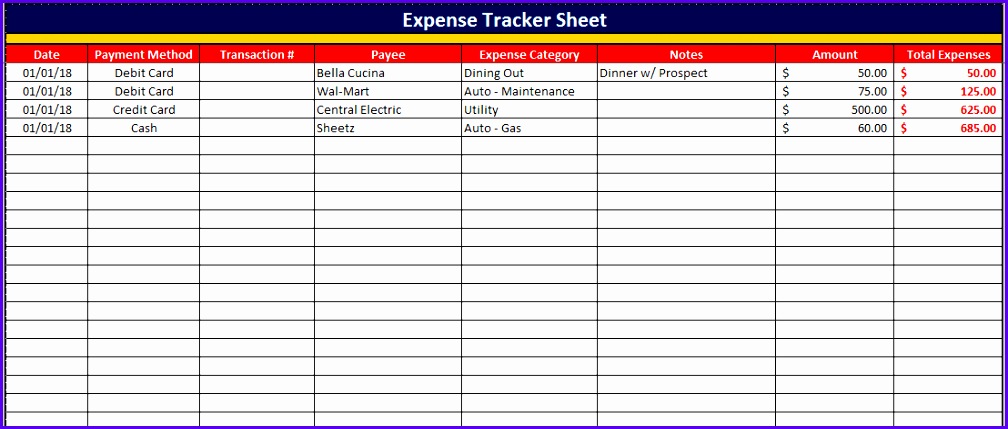 expenditure spreadsheet template bud templates 1008429