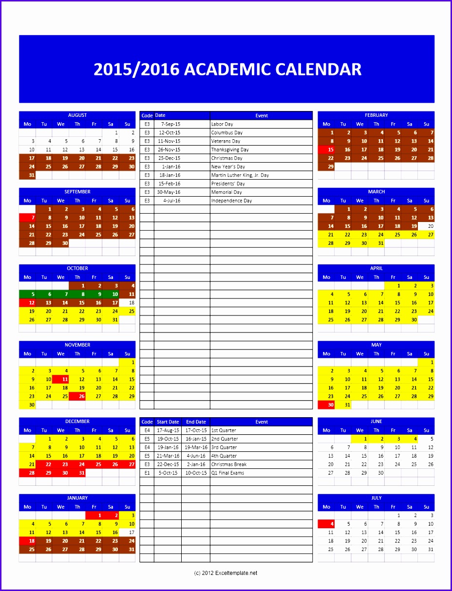 14 Free Excel Calendar Templates Excel Templates