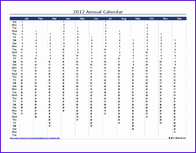Annual Calendar Vertical Screenshot 677529