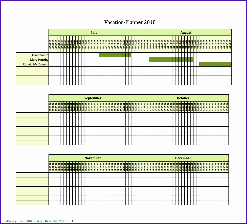 12 Vacation Schedule Template Excel Excel Templates Excel Templates