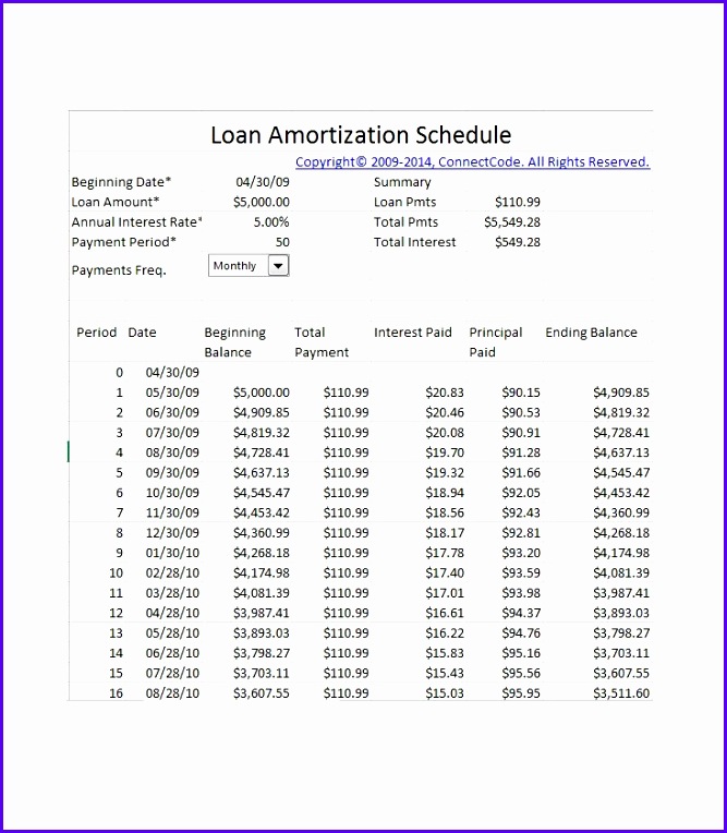 Printable Loan Amortization Template 04