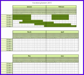 Vacation planner 2015 Excel template – free to 273242