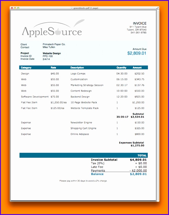 12 Invoice Templates for Mac 582741