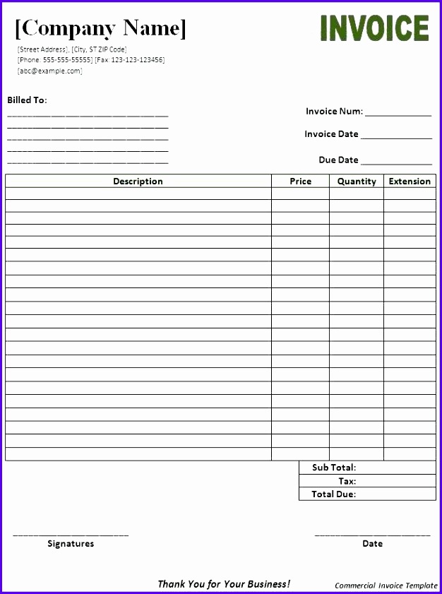 excel 2007 invoice template