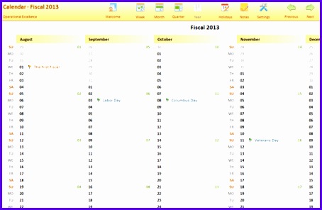 Multi Month Calendar Template Multiple Year Calendar Excel Ticker