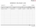 Vehicle Mileage Log Template Free