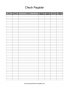 Bank Check Register Template