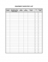 Inventory Control Sheet