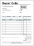 Free Repair Order Template
