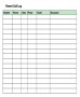 Phone Call Log Template