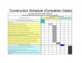Construction Schedule Template