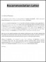 Letter Of Recommendation Template Word