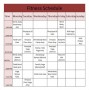 Fitness Schedule Template