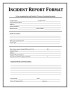 Incident Report Form Template