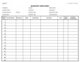 Inventory Spreadsheet Template