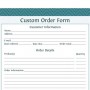 Custom Order Form Template Free
