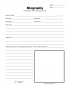 Template For Biography
