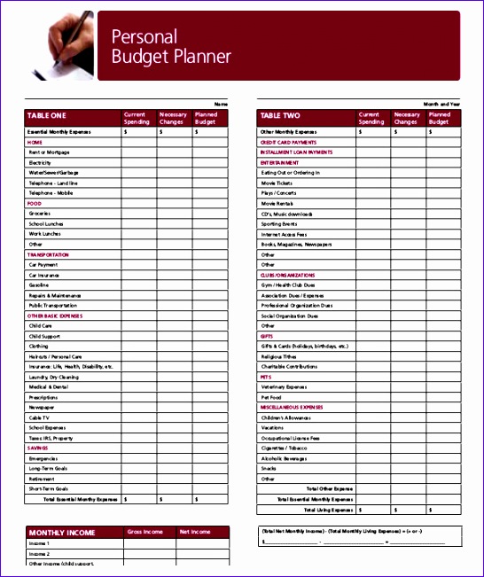 bud planner templates 546651