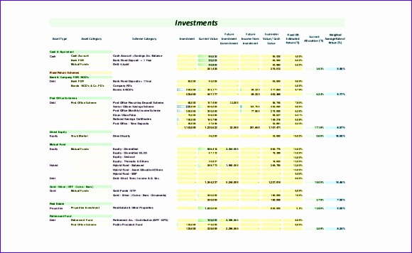 sample prehensive personal financial plan in excel spreadsheet 580356