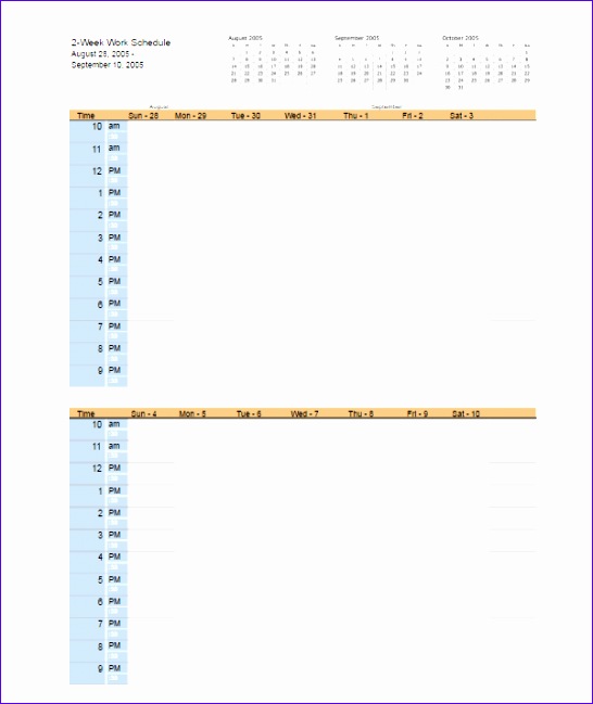 weekly schedule template 546649